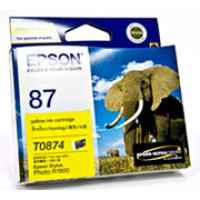 1 x Genuine Epson T0874 Yellow Ink Cartridge