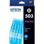 1 x Genuine Epson 503 Cyan Ink Cartridge Standard Yield