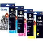 4 Pack Genuine Epson 503XL Ink Cartridge Set (1BK,1C,1M,1Y) High Yield