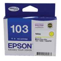 1 x Genuine Epson T1034 103 Yellow Ink Cartridge Extra High Yield