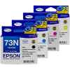 4 Pack Genuine Epson 73N T1051 T1052 T1053 T1054 Ink Cartridge Set (1BK,1C,1M,1Y)