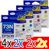 10 Pack Genuine Epson 73N T1051 T1052 T1053 T1054 Ink Cartridge Set (4BK,2C,2M,2Y)