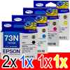 5 Pack Genuine Epson 73N T1051 T1052 T1053 T1054 Ink Cartridge Set (2BK,1C,1M,1Y)