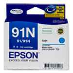 1 x Genuine Epson T1072 91N Cyan Ink Cartridge