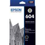 1 x Genuine Epson 604 Black Ink Cartridge Standard Yield