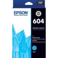 1 x Genuine Epson 604 Cyan Ink Cartridge Standard Yield