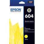 1 x Genuine Epson 604 Yellow Ink Cartridge Standard Yield