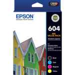 1 x Genuine Epson 604 4 Colour BCMY Ink Cartridge Value Pack Standard Yield
