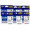 6 Pack Genuine Epson 81N T1111 T1112 T1113 T1114 T1115 T1116 Ink Cartridge Set (1BK,1C,1M,1Y,1LC,1LM) High Yield