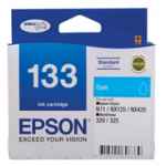 1 x Genuine Epson T1332 133 Cyan Ink Cartridge Standard Yield