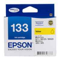 1 x Genuine Epson T1334 133 Yellow Ink Cartridge Standard Yield
