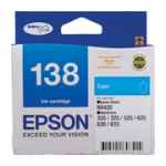 1 x Genuine Epson T1382 138 Cyan Ink Cartridge High Yield