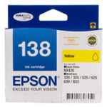 1 x Genuine Epson T1384 138 Yellow Ink Cartridge High Yield