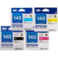 4 Pack Genuine Epson T1401 T1402 T1403 T1404 140 Ink Cartridge Set (1BK,1C,1M,1Y) Extra High Yield