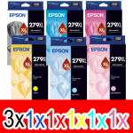 8 Pack Genuine Epson 279XL Ink Cartridge Set (3BK,1C,1M,1Y,1LC,1LM) High Yield