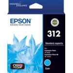 1 x Genuine Epson 312 Cyan Ink Cartridge Standard Yield