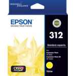 1 x Genuine Epson 312 Yellow Ink Cartridge Standard Yield