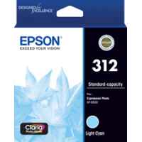 1 x Genuine Epson 312 Light Cyan Ink Cartridge Standard Yield