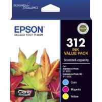 1 x Genuine Epson 312 3 Colour CMY Ink Cartridge Value Pack Standard Yield