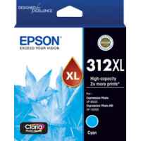 1 x Genuine Epson 312XL Cyan Ink Cartridge High Yield