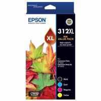 1 x Genuine Epson 312XL 4 Colour BCMY Ink Cartridge Value Pack High Yield