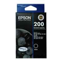 1 x Genuine Epson 200 Black Ink Cartridge Standard Yield