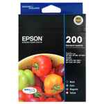 1 x Genuine Epson 200 Ink Cartridge Value Pack Standard Yield