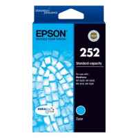 1 x Genuine Epson 252 Cyan Ink Cartridge Standard Yield