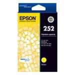 1 x Genuine Epson 252 Yellow Ink Cartridge Standard Yield