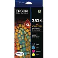 1 x Genuine Epson 252XL Ink Cartridge Value Pack High Yield
