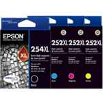 4 Pack Genuine Epson 254XL & 252XL Ink Cartridge Set (1BK,1C,1M,1Y) Extra High Yield