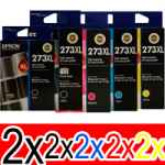 10 Pack Genuine Epson 273XL Ink Cartridge Set (2BK,2PBK,2C,2M,2Y) High Yield