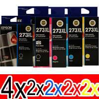 12 Pack Genuine Epson 273XL Ink Cartridge Set (4BK,2PBK,2C,2M,2Y) High Yield