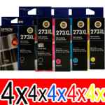 20 Pack Genuine Epson 273XL Ink Cartridge Set (4BK,4PBK,4C,4M,4Y) High Yield