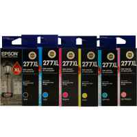 6 Pack Genuine Epson 277XL Ink Cartridge Set (1BK,1C,1M,1Y,1LC,1LM) High Yield