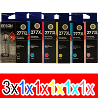 8 Pack Genuine Epson 277XL Ink Cartridge Set (3BK,1C,1M,1Y,1LC,1LM) High Yield