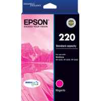 1 x Genuine Epson 220 Magenta Ink Cartridge Standard Yield