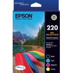 1 x Genuine Epson 220 Ink Cartridge Value Pack Standard Yield