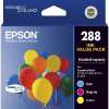 1 x Genuine Epson 288 3 Colour CMY Ink Cartridge Value Pack Standard Yield