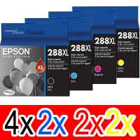 10 Pack Genuine Epson 288XL Ink Cartridge Set (4BK,2C,2M,2Y) High Yield