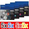 20 Pack Genuine Epson 288XL Ink Cartridge Set (5BK,5C,5M,5Y) High Yield