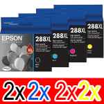 8 Pack Genuine Epson 288XL Ink Cartridge Set (2BK,2C,2M,2Y) High Yield