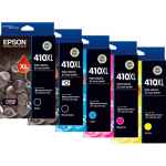 5 Pack Genuine Epson 410XL Ink Cartridge Set (1BK,1PBK,1C,1M,1Y) High Yield