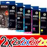 10 Pack Genuine Epson 410XL Ink Cartridge Set (2BK,2PBK,2C,2M,2Y) High Yield