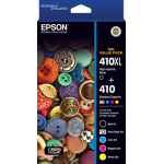 1 x Genuine Epson 410XL Black + 4 Std Colours (PBK,C,M,Y) Ink Cartridge Value Pack Standard Yield