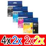 10 Pack Genuine Epson 702XL Ink Cartridge Set (4BK,2C,2M,2Y) High Yield