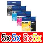 20 Pack Genuine Epson 702XL Ink Cartridge Set (5BK,5C,5M,5Y) High Yield