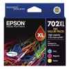 1 x Genuine Epson 702XL 3 Colour CMY Ink Cartridge Value Pack High Yield