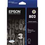 1 x Genuine Epson 802 Black Ink Cartridge Standard Yield