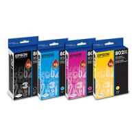 4 Pack Genuine Epson 802XL Ink Cartridge Set (1BK,1C,1M,1Y) High Yield